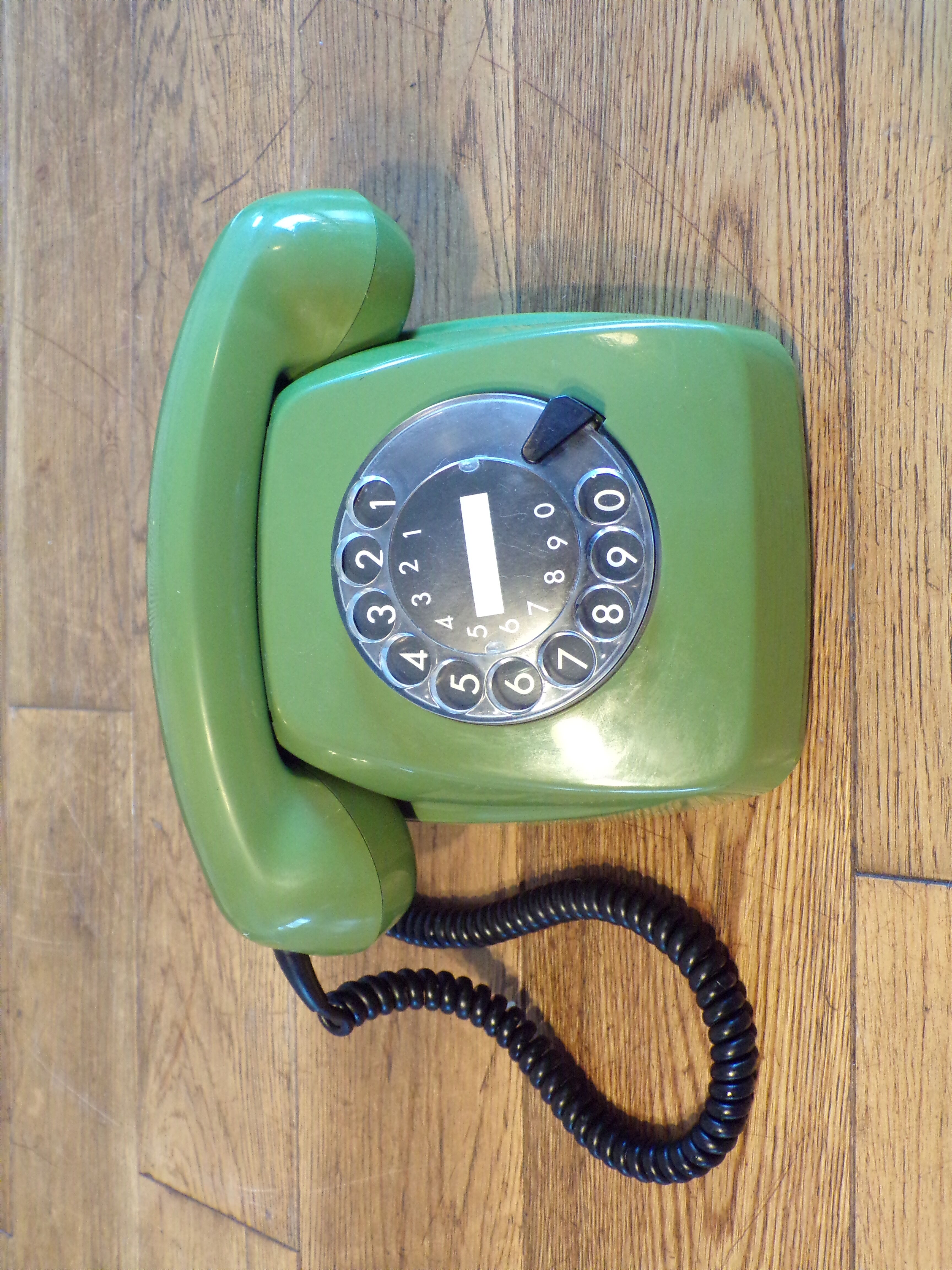 Vintage German green dial phone