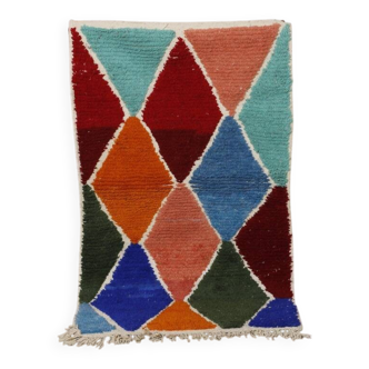 Multicolored Berber wool rug 250cmx150cm