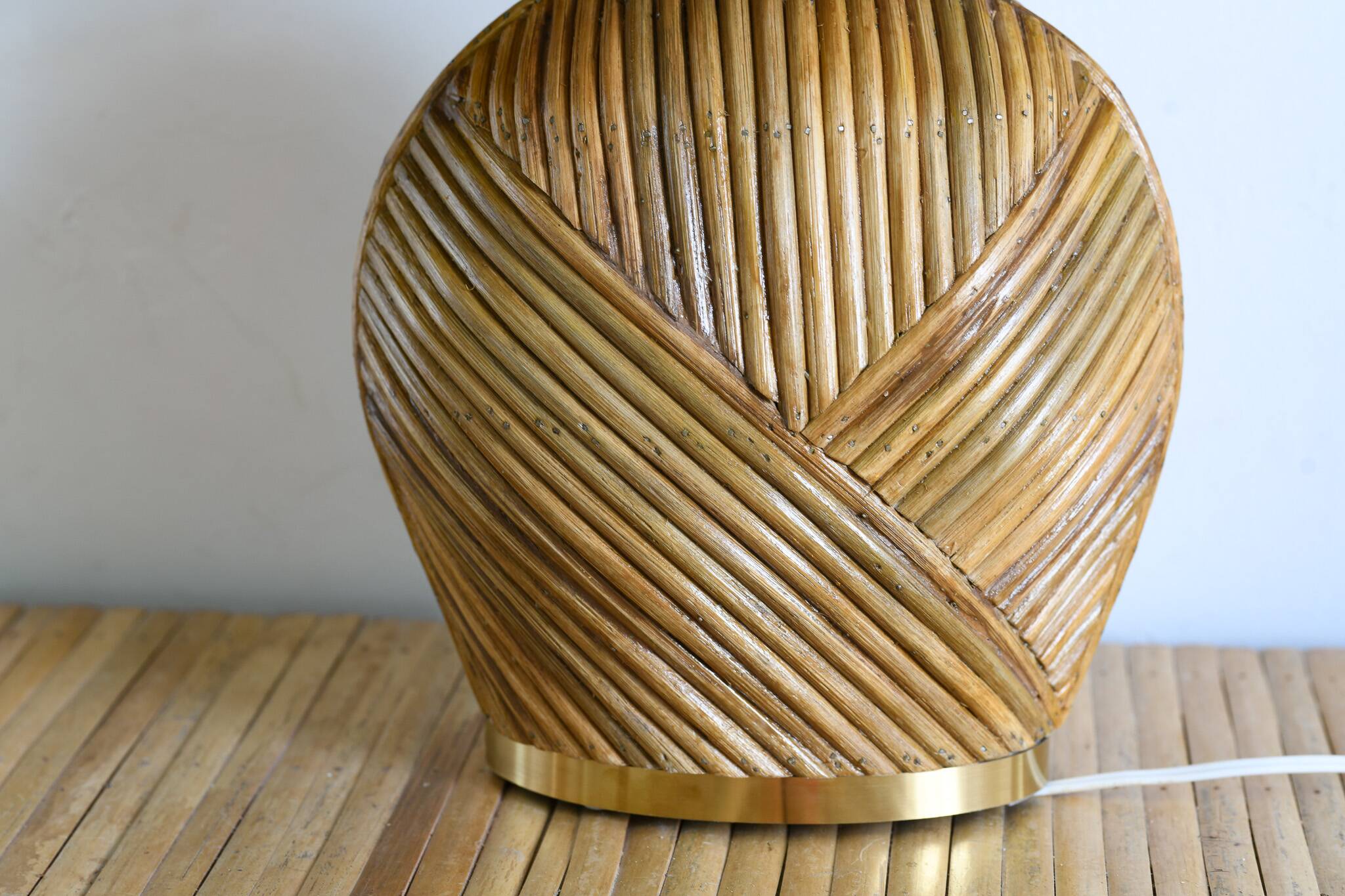 Pencil reed Table Lamp mid century modern