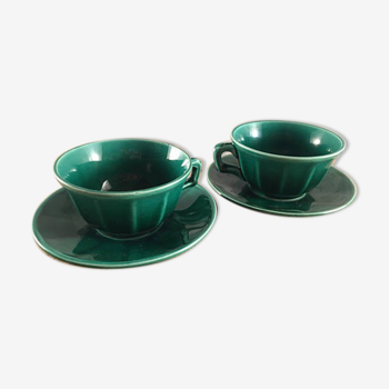 Duo de tasses à expresso et soucoupes