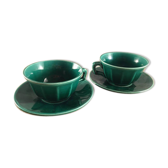 Duo de tasses à expresso et soucoupes