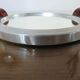 Plateau miroir en palissandre et aluminium Art Deco années 40 50