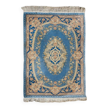 Handmade Oriental rug Indo-Savonnerie - 122 x 180 cm - "Galerie Sardje"