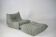 Togo set of armchair and pouf in melange tweed