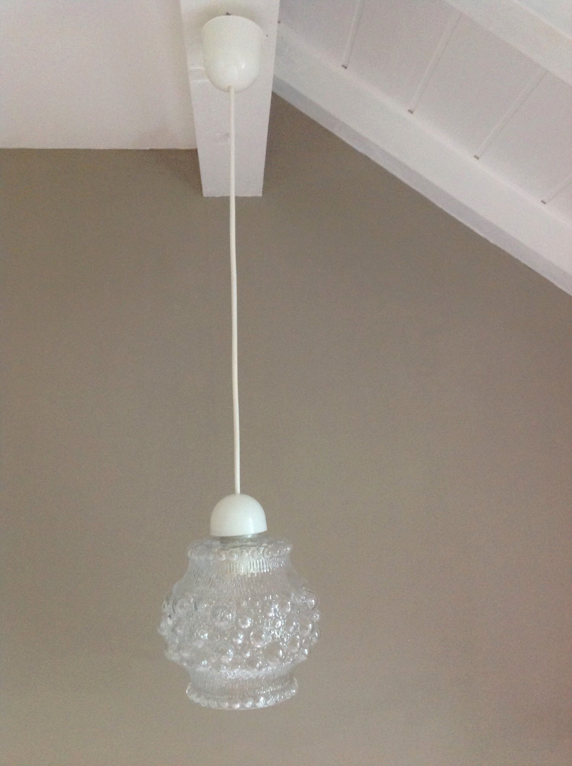 Bubbled glass hanging lamp 60/70