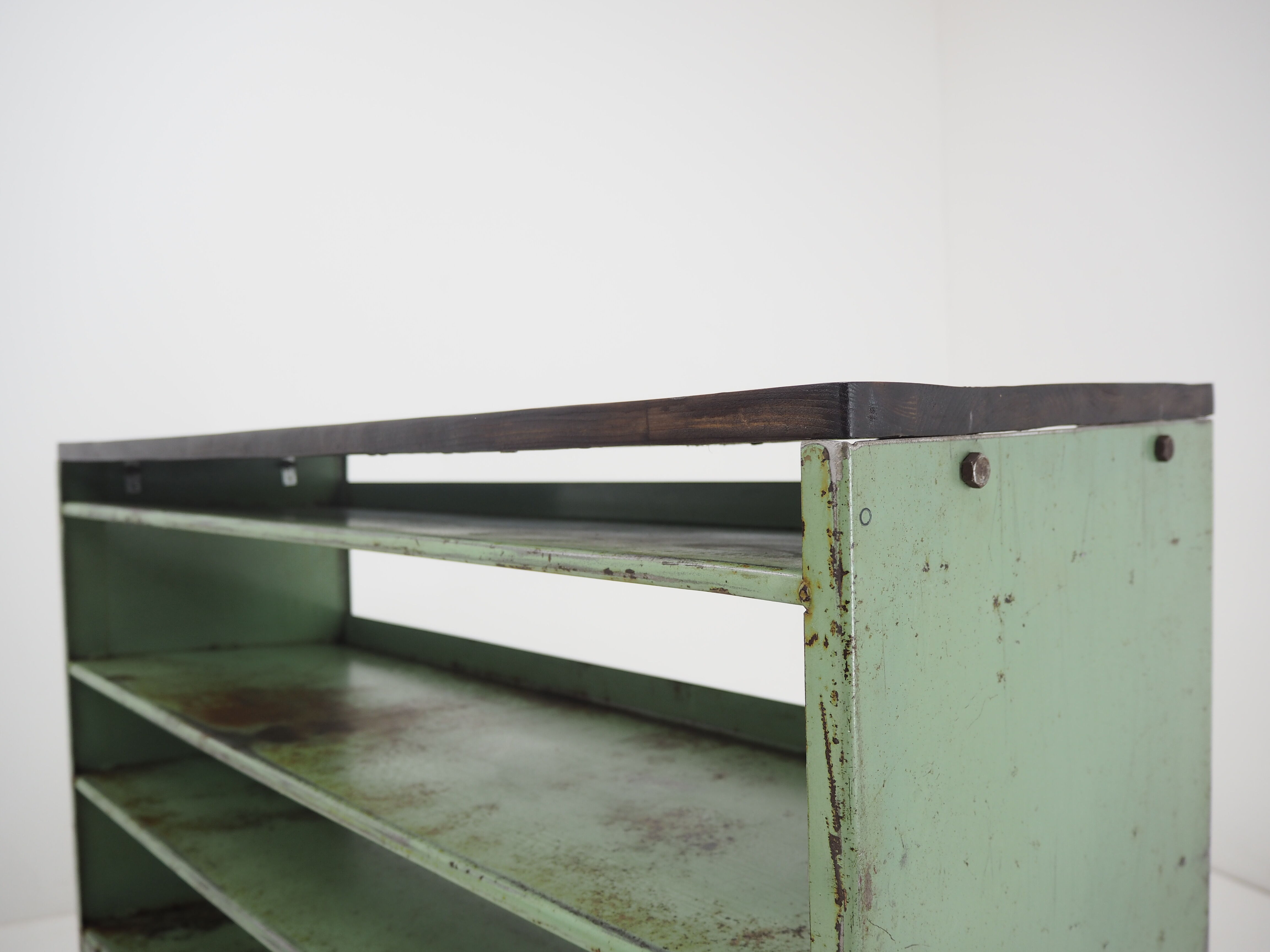 Vintage Industrial Low Shelves, Side Table 1960s