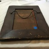 Wooden mirror with copper enamel decoration by Capo Esmaltes (Circa 1960)