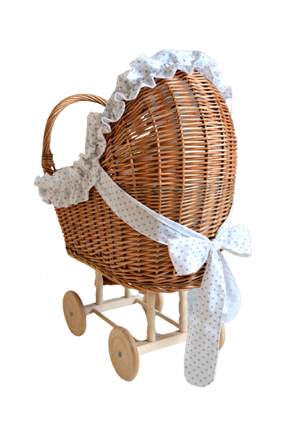 Wicker stroller and cradle