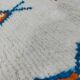 White Berber rug with decoration, 250cm x 150cm