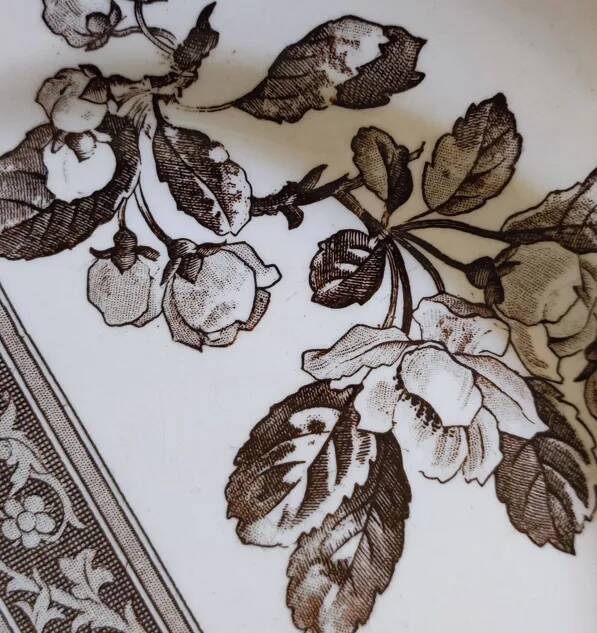Flat plate iron earth Hawthorn & lace Grand dépôt Émile Bourgeois