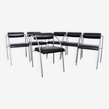 Set of 6 Vienna chairs by Rodney Kinsman for Bieffeplast, 1980s