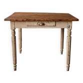 Old square farmhouse table