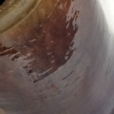 Plum and soft green varnished earth pitcher