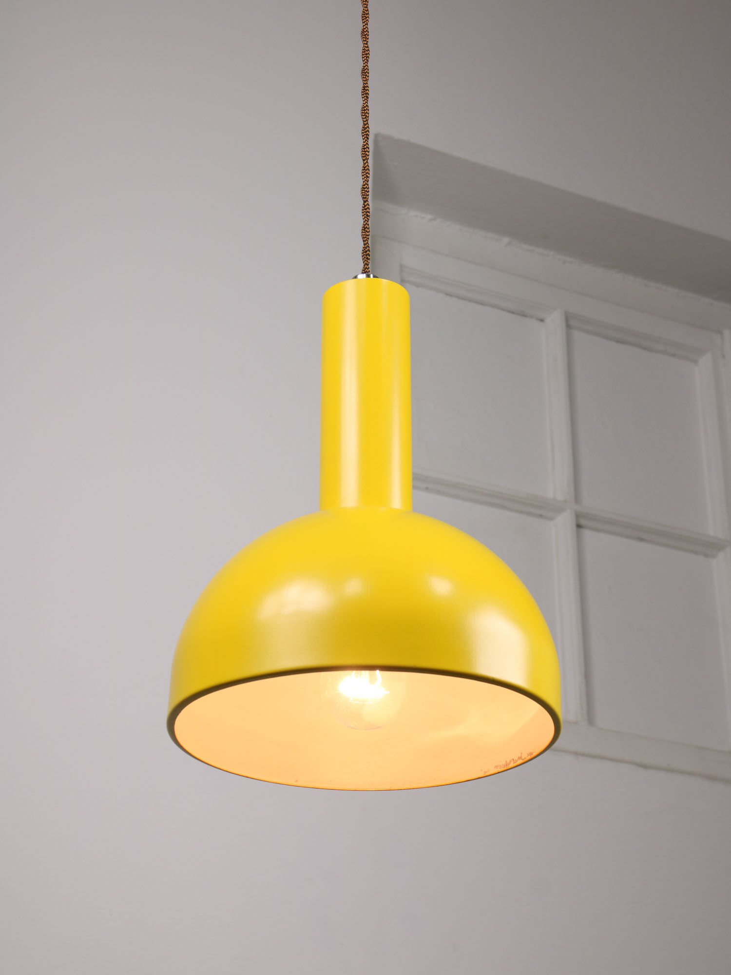 Vintage yellow metal lamp