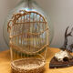 Vintage rattan birdcage