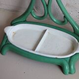 Old green cast iron umbrella stand