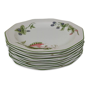 10 assiettes plates Churchill
