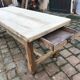 Lightened rustic stripped oak table