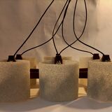 Scandinavian chandelier in teak and perspex 1950/1960