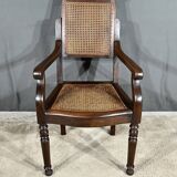 Hairdresser's armchair in solid beech, Louis-Philippe style - Early 20th century