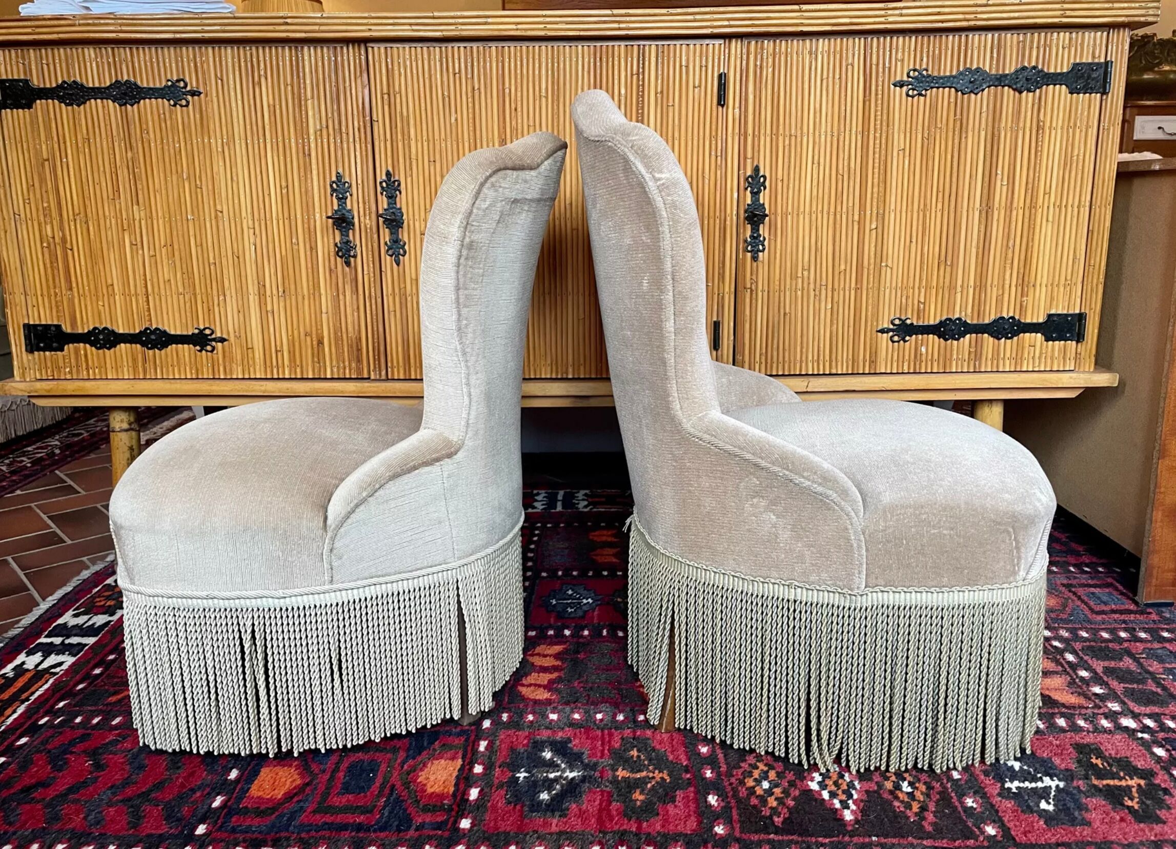Pair of toad armchairs