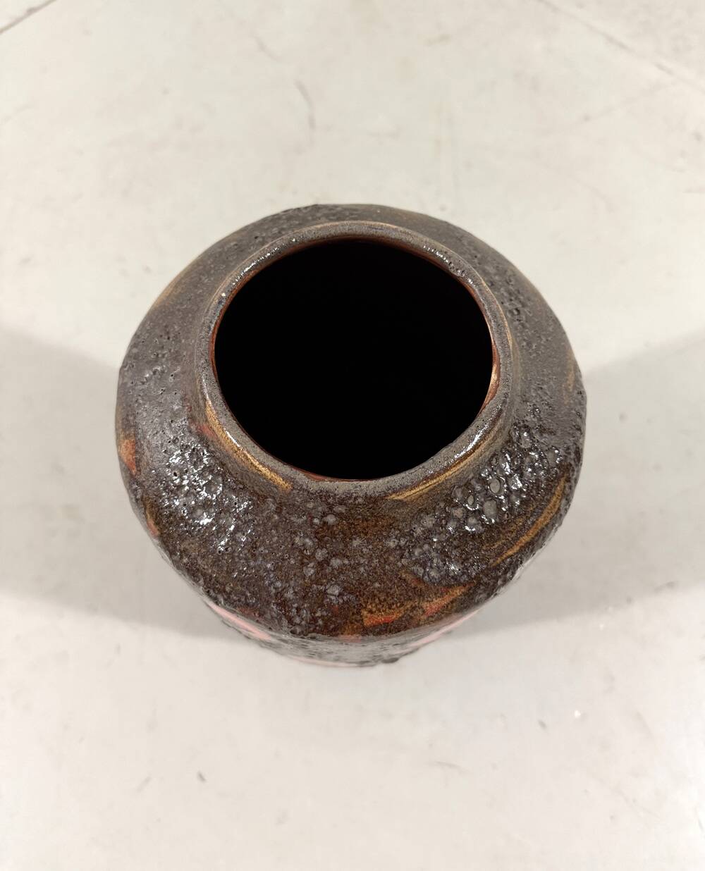 West-Germany pottery vase Fat Lava floor vase 1960’s