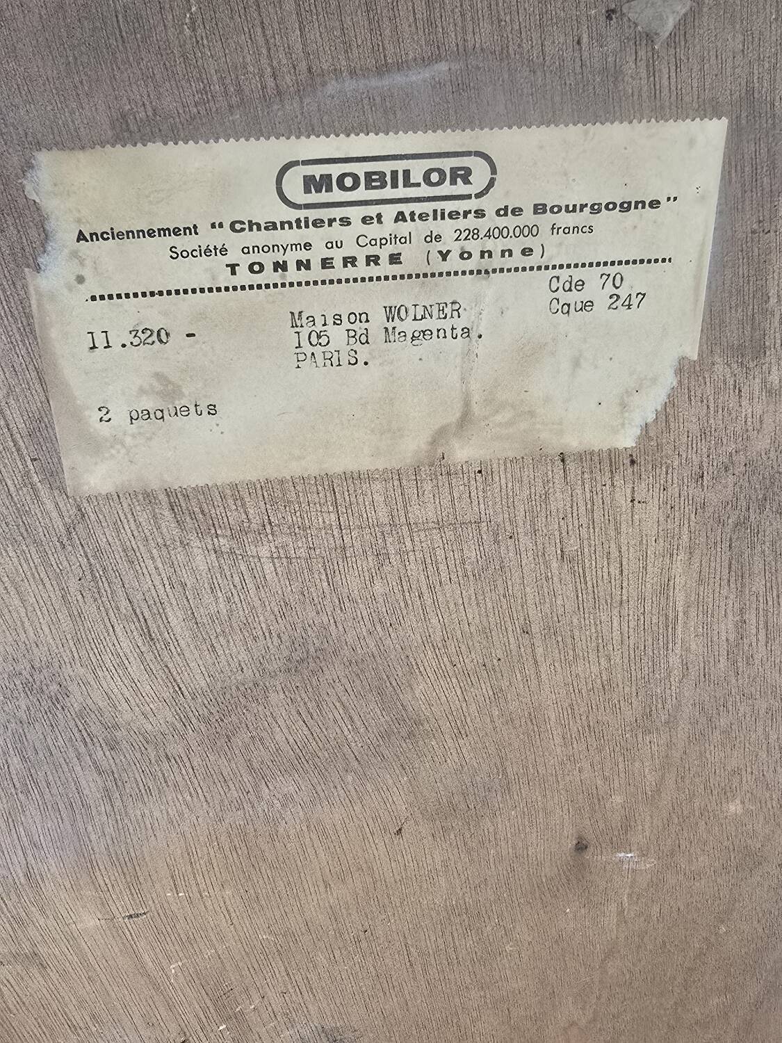 Mobilor Desk CAB Roger Charroy – modernist metal wood 1950 vintage