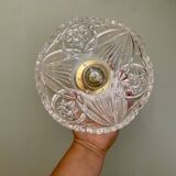 Vintage chiseled glass lampshade wall light - tableware collection -