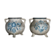 Pair of fiber cement cauldrons from the 60s and 70s