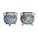 Pair of fiber cement cauldrons from the 60s and 70s