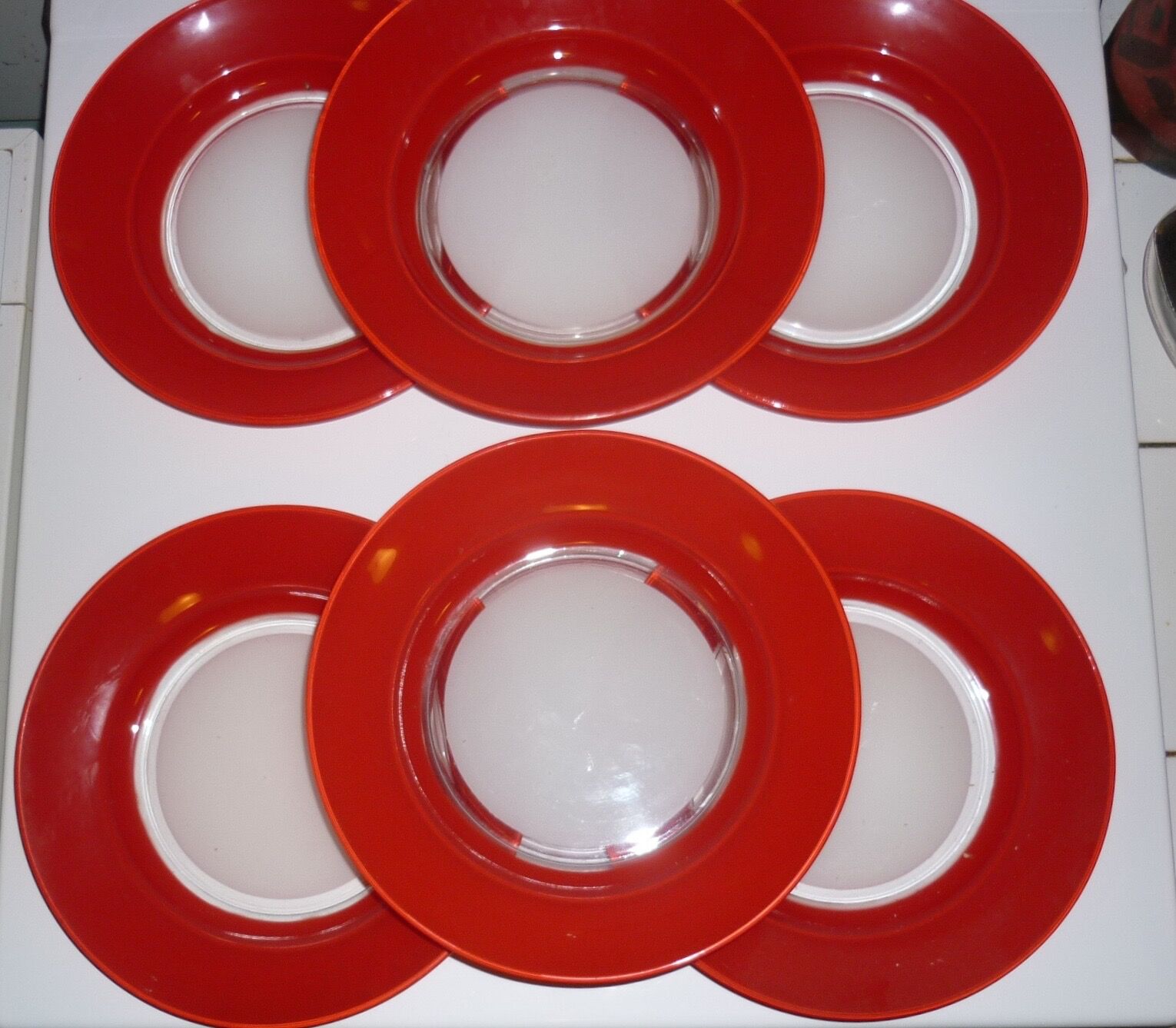 Lot de 6 assiettes creuses rouge Duralex