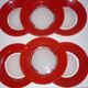 Lot de 6 assiettes creuses rouge Duralex