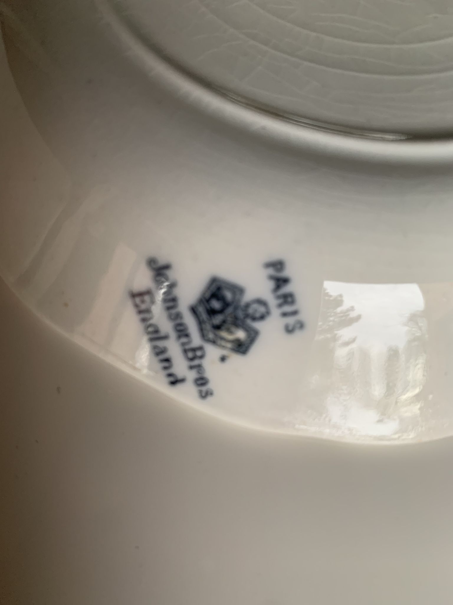 Set of two small English porcelain plates by Johnson Bros.