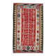 3x5 Red Green Tribal Vintage Kilim Rug, 88x147Cm