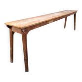 Vintage console table in solid beech.