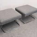 Pair of tubular Space Age stools from the 60s/70s