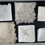 Lot de 6 mouchoirs Brodés anciens