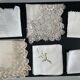 Set of 6 antique embroidered handkerchiefs