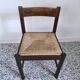 Natural wooden chair, headband backrest, mulched seat