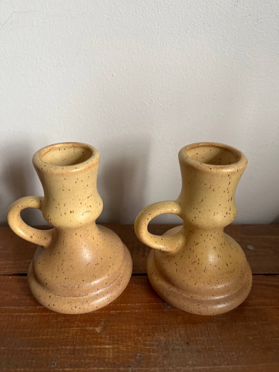 Stoneware candle holders