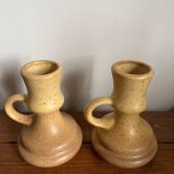Stoneware candle holders