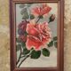 Vintage oil painting of flowers, two roses,  signed Trosset, 1942