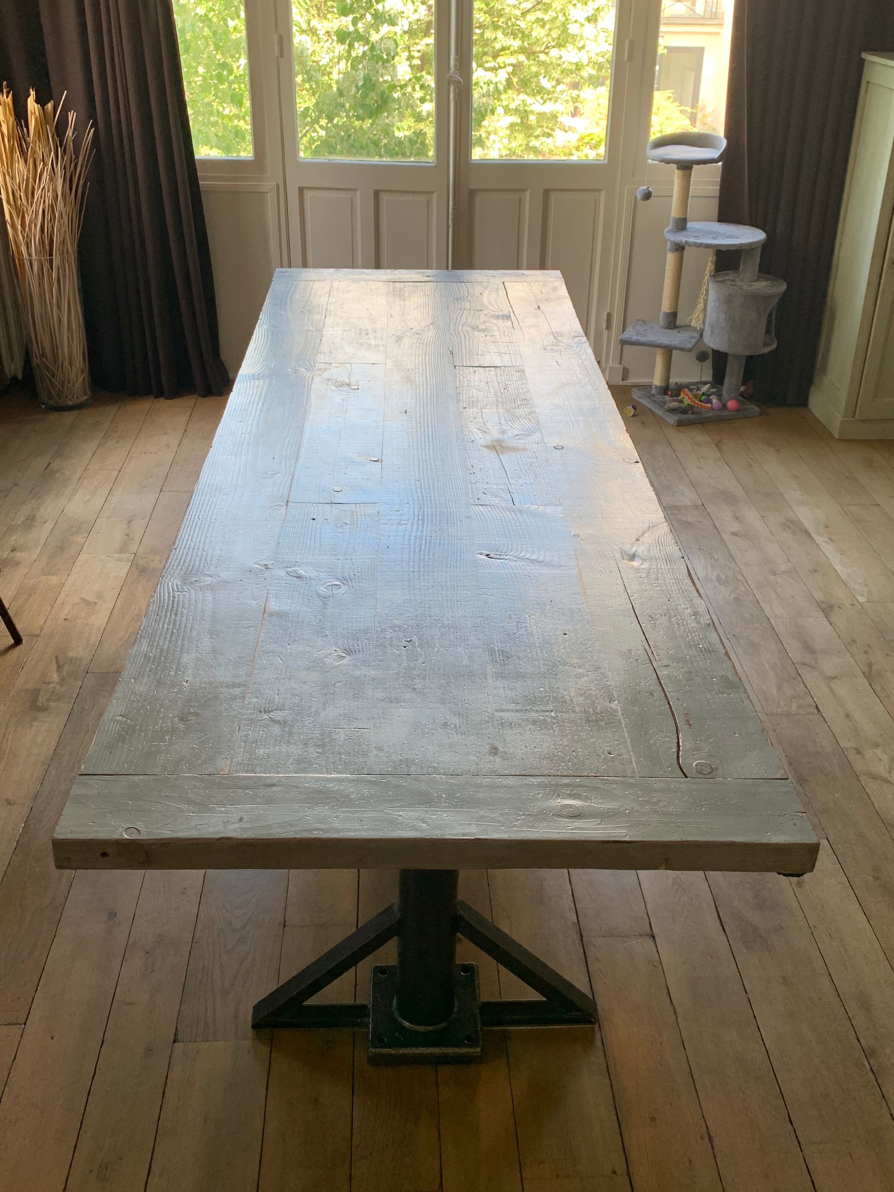 Industrial table for 10/12 people authentic