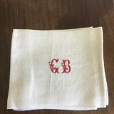 7 monogrammed damasse cotton towels