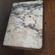 Wood and marble bedside table