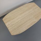 Table basse vintage en travertin des années 80
