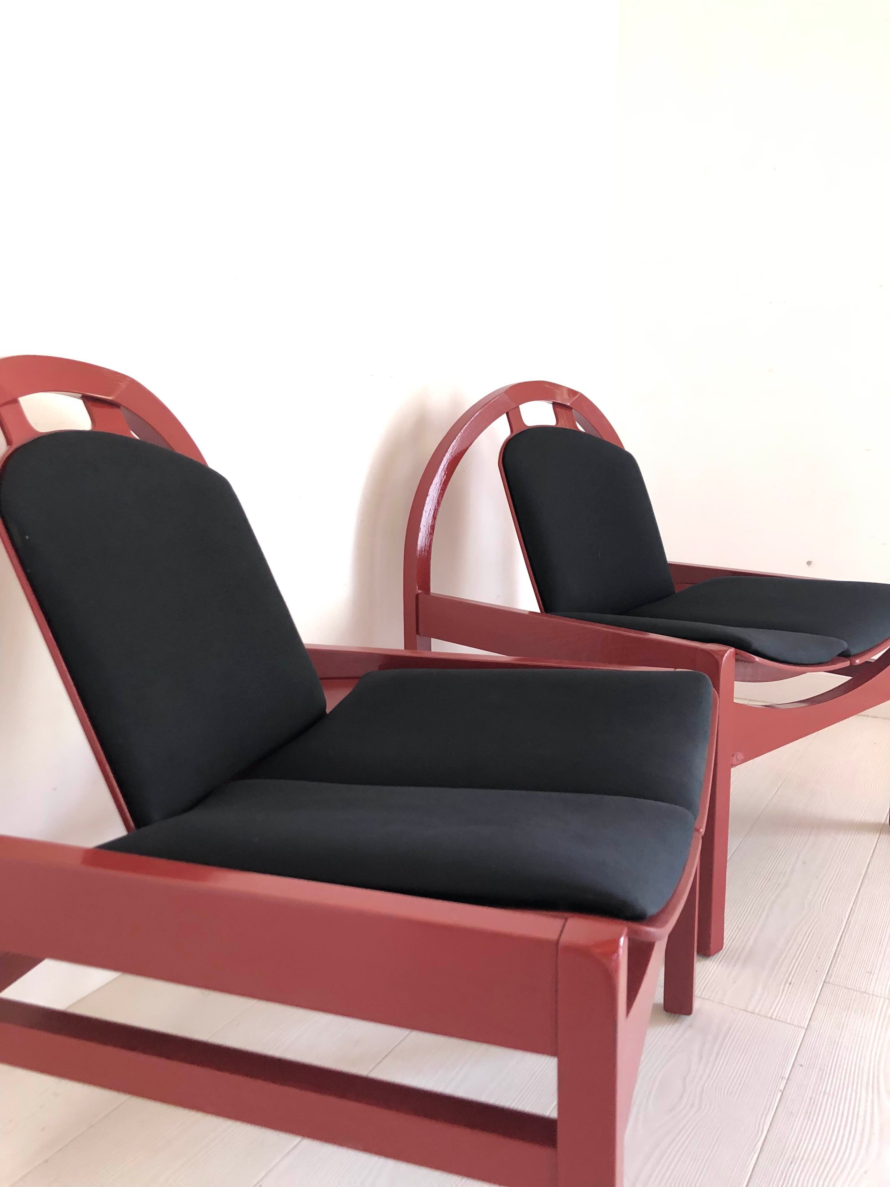 Pair of Baumann armchairs