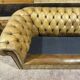 Chesterfield 3-seater leather sofa - 1960s