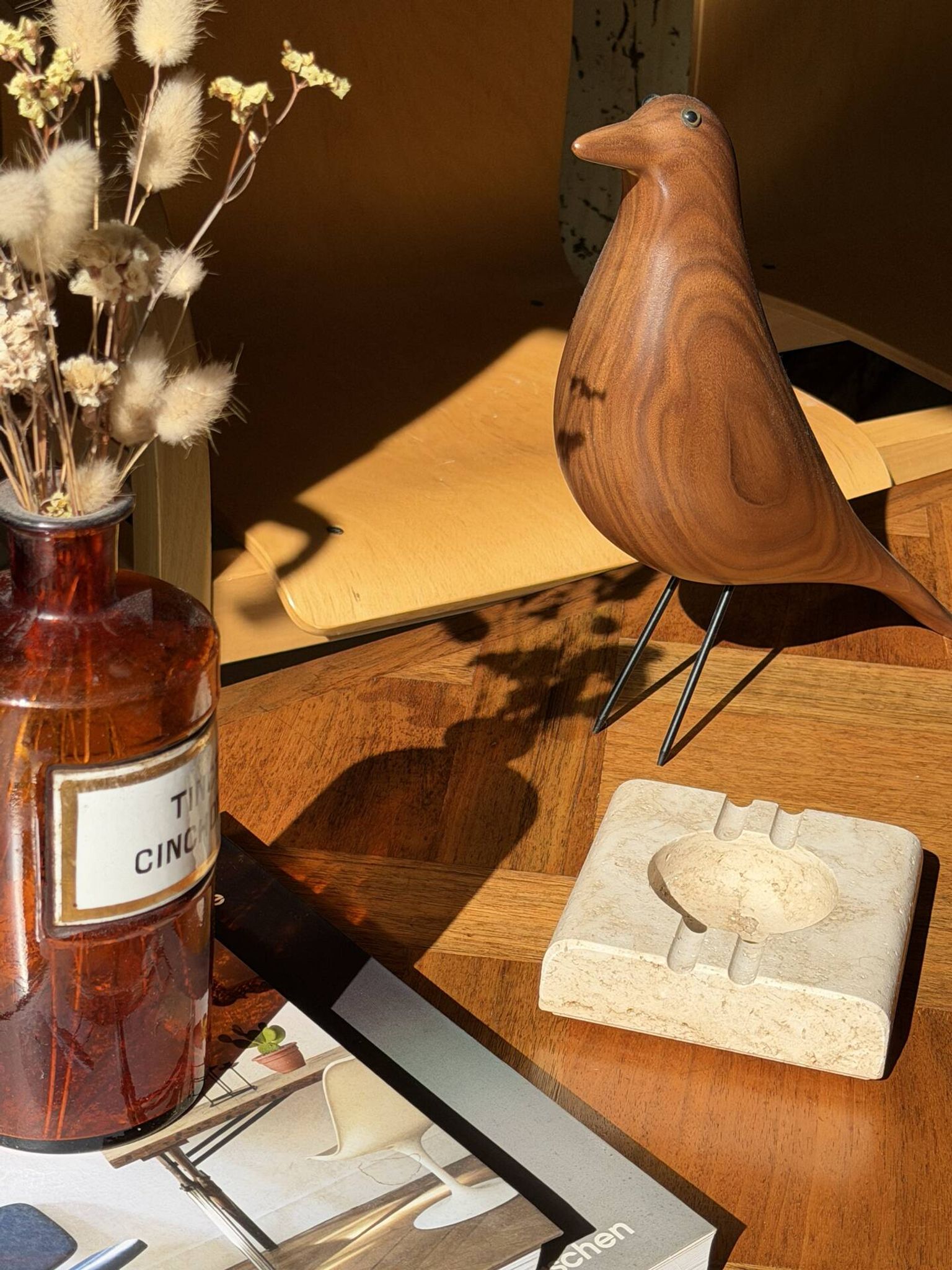 Travertine ashtray — DLG Fratelli Mannelli 70s