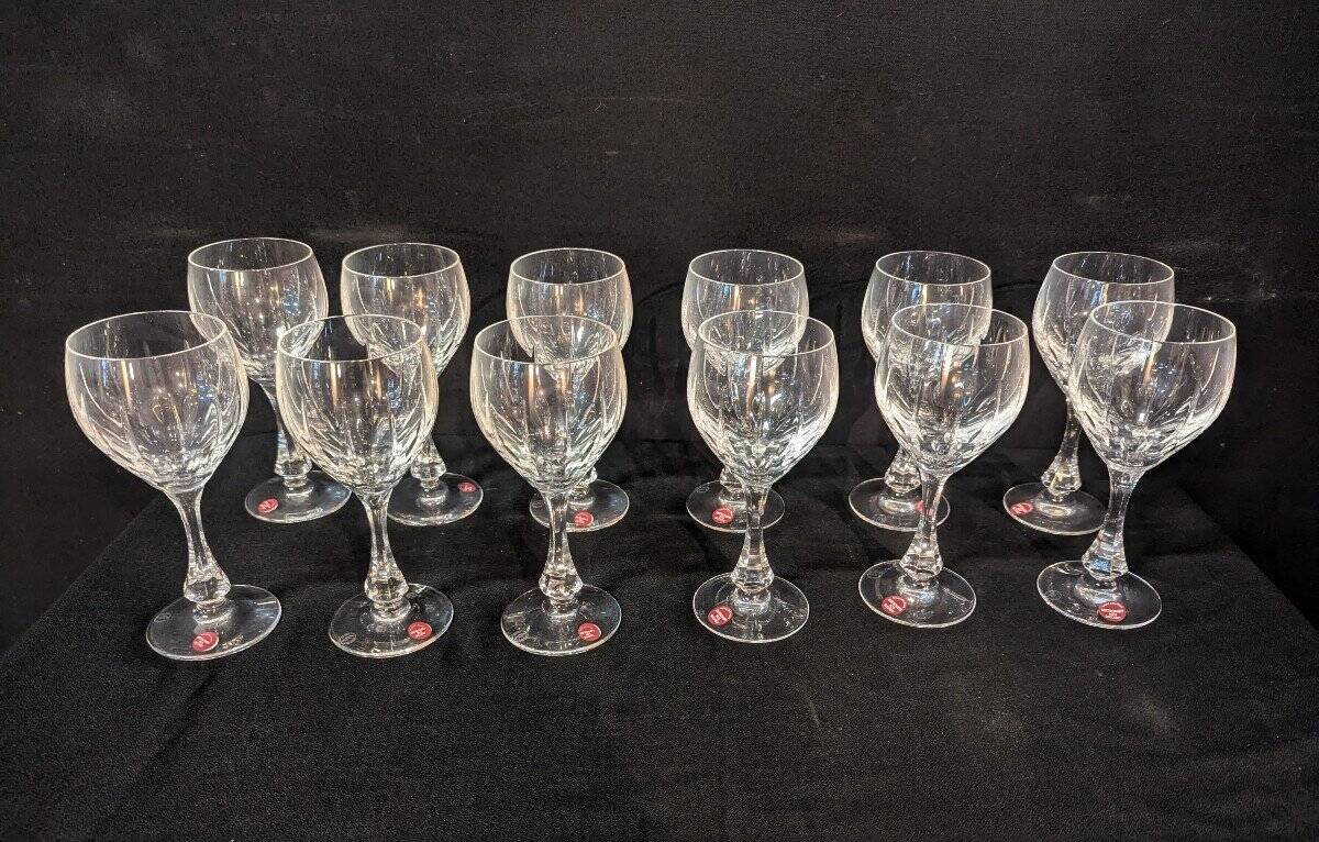 Twelve water glasses from baccarat cristallerie